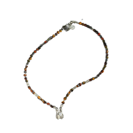 Oriental Jewelry Retro tiger eye stone pendant necklace